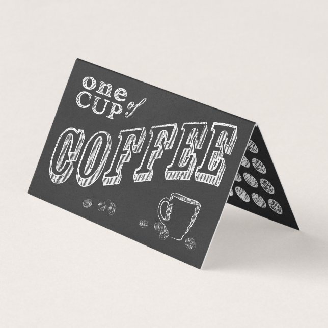 Loyalitäts-Briefmarkenkarte des Kaffees Tafel Visitenkarten (Vorderseite)