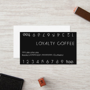 Loyalitäts-Kaffee-Doppellochungs-Karte Treuekarte