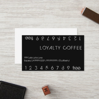Loyalitäts-Kaffee-Doppellochungs-Karte Treuekarte