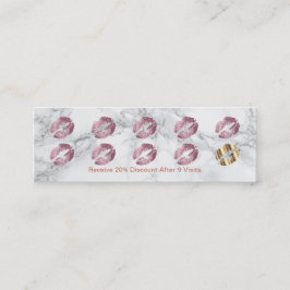 Loyalitäts-Lochkarte - Rosen-Glitzer und Marmor Treuekarte