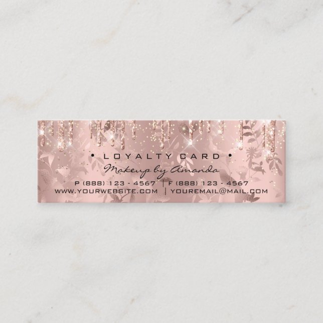 Loyalitätskarte 6 Punch Makeup Rose Blumenkohl Kle Treuekarte (Vorderseite)