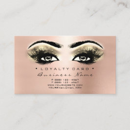 Loyalitätskarte 6 Schönheitssalon Lash Rose Golden Treuekarte