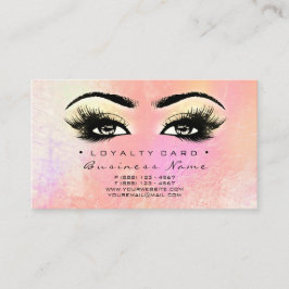 Loyalitätskarte 6 Schönheitssalon Lash Rose Pink P Treuekarte
