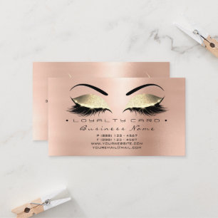 Loyalitätskarte 6 Schönheitssalon Lashes Rose Go Treuekarte