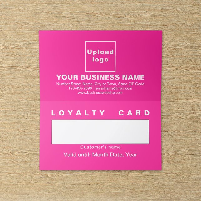 Loyalitätskarte für das Business Pink Treuekarte (Business pink folded loyalty card.)
