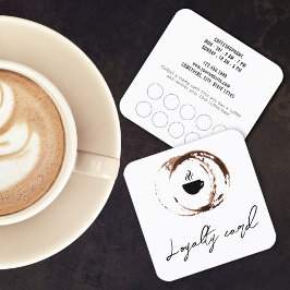 Loyalitätskarte für den Minimalistischen Coffee Sh Treuekarte