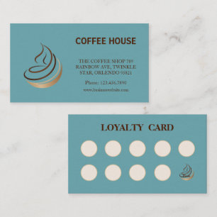 Loyalitätskarte für den Minimalistischen Kaffee Visitenkarte
