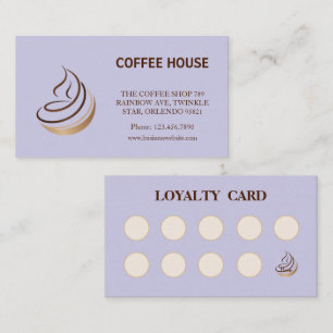Loyalitätskarte für den Minimalistischen Kaffee Visitenkarte