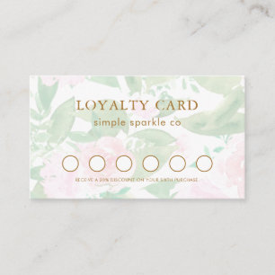 Loyalitätskarte für hübsch rosa Floral Treuekarte