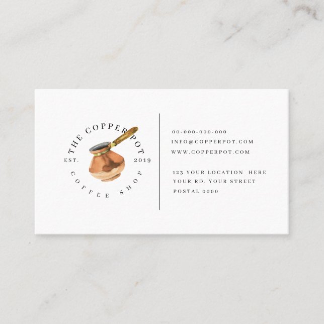 Loyalitätskarte für Kaffeestube Visitenkarte (Vorderseite)