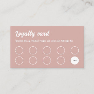 Loyalitätskarte, Retro beruflich blush pink Treuekarte