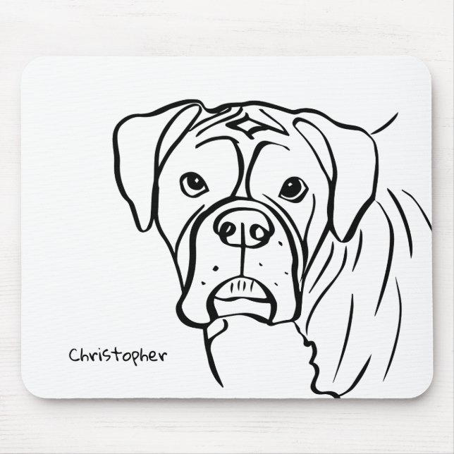 Loyalitätslinien: Ihr Boxer-Begleiter Mousepad (Vorne)