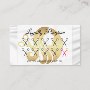 Loyalitätsprogramm/Seidendraperie/Haarlogos Treuekarte
