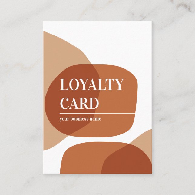 Loyalty Abstrakt Pastell Business Card Treuekarte (Vorderseite)