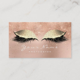 Loyalty Card 10 Makeup Lashes Rosa Gold Lux Treuekarte