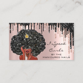 Loyalty Card 10 Punch Curly Friseur Crown Visitenkarte
