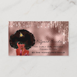 Loyalty Card 10 Punch Curly Hair Tropfens Rose Aly Visitenkarte