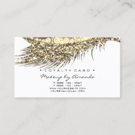 Loyalty Card 6 Beauty Salon Lash Schwarz-weiß Gold Treuekarte