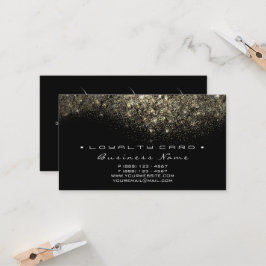 Loyalty Card 6 Beauty Salon Lashes Glitzer Treuekarte