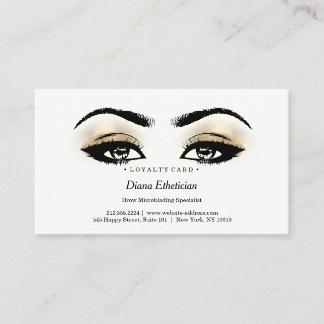 Loyalty Card 6 Beauty Salon Lashes Treuekarte (Vorderseite)