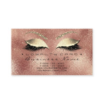 Loyalty Card 6 Beauty Salon Rose Peach Gold