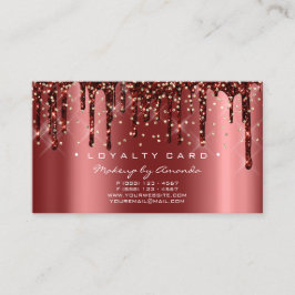 Loyalty Card 6 Punch Makeup Artist Confetti Tropfe Treuekarte