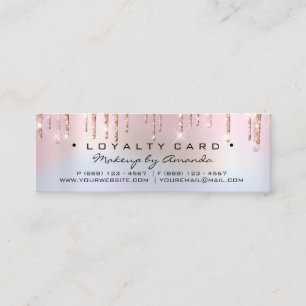 Loyalty Card 6 Punch Makeup Rose Ombre Treuekarte