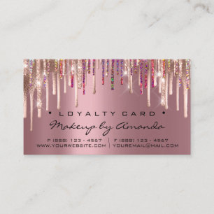 Loyalty Card 6 Punch Makeup Rose Rosa Treuekarte