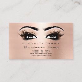 Loyalty Card 6 Schönheitssalon Lash Rose Gold Rosa Treuekarte
