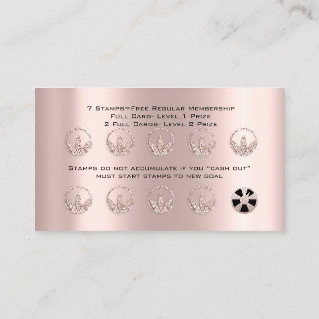 Loyalty Card Ernährung Gesundheitspflanzen Rose 10 Treuekarte (Rückseite)