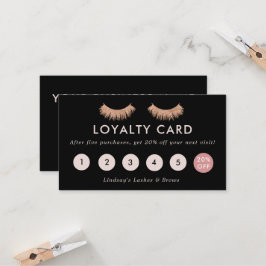 Loyalty Card Eyelashes Makeup Rose Treuekarte