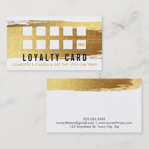 LOYALTY CARD glamouröser Goldenen Pinselstrich Treuekarte
