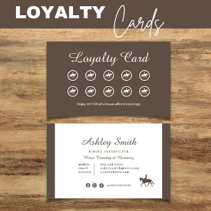 Loyalty Card Modernes, trendiges Pferdetraining Visitenkarte