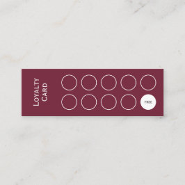 Loyalty Card, sauber und einfach, bordeauxrot Treuekarte