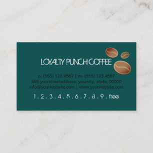 Loyalty Coffee Punch Deep Dschungel Grün Hintergru Treuekarte