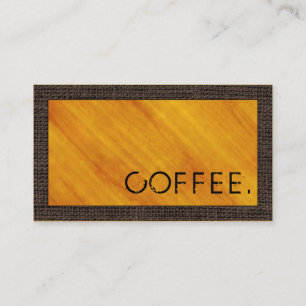 Loyalty Coffee Punch Holz Look Modern Burlap #7 Treuekarte