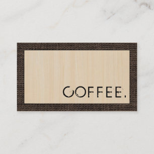 Loyalty Coffee Punch Holz Look Modern Burlap Treuekarte