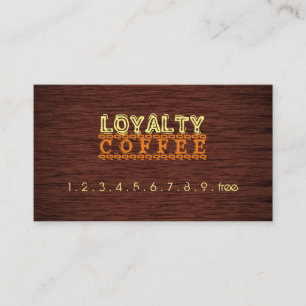 Loyalty Coffee Punch Holzschau Treuekarte