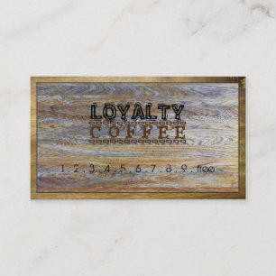 Loyalty Coffee Punch Modern Wood Grain #12 Treuekarte