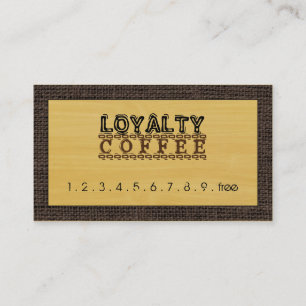 Loyalty Coffee Punch Modernes Gold Wood #6 Treuekarte