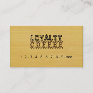Loyalty Coffee Punch Modernes Gold Wood #8 Treuekarte
