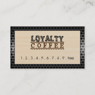 Loyalty Coffee Punch Modernes Holz #2 Treuekarte