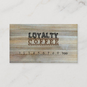 Loyalty Coffee Punch Modernes Holz #2 Treuekarte