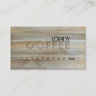 Loyalty Coffee Punch Modernes Holz #2 Treuekarte