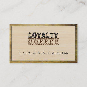Loyalty Coffee Punch Modernes Holz #4 Treuekarte