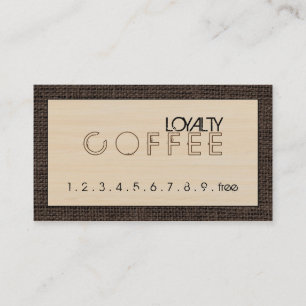 Loyalty Coffee Punch Modernes Holz #6 Treuekarte