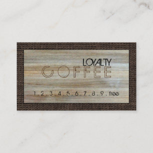 Loyalty Coffee Punch Modernes Holz #7 Treuekarte