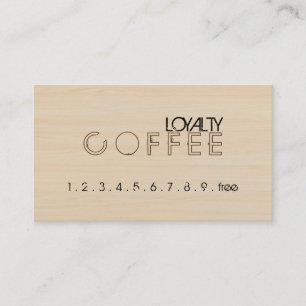 Loyalty Coffee Punch Modernes Holz Treuekarte