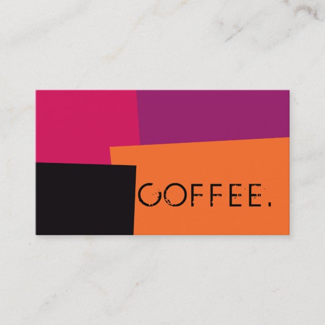 Loyalty Coffee Punch Modernes Retro Color #9 Treuekarte (Vorderseite)