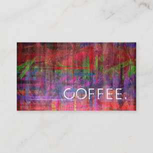 Loyalty Coffee Punch Retro Farbe Holz Look Treuekarte